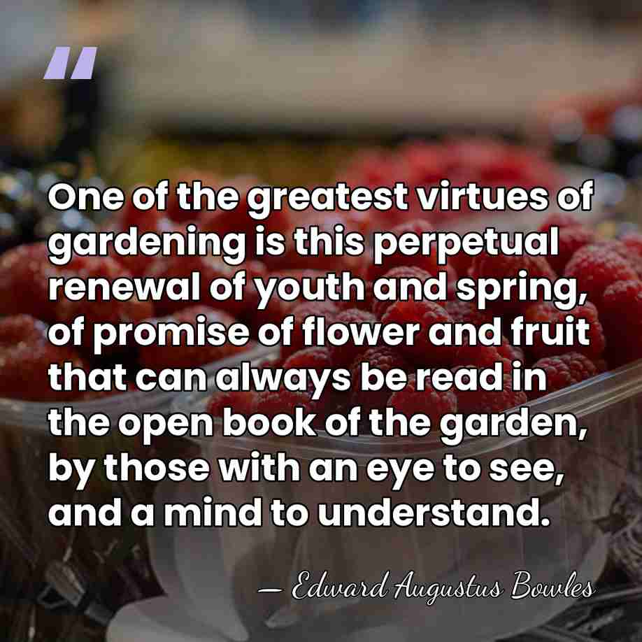 One of the greatest virtues of gardening is this perpetual renewal of&hellip; - Edward Augustus Bowles