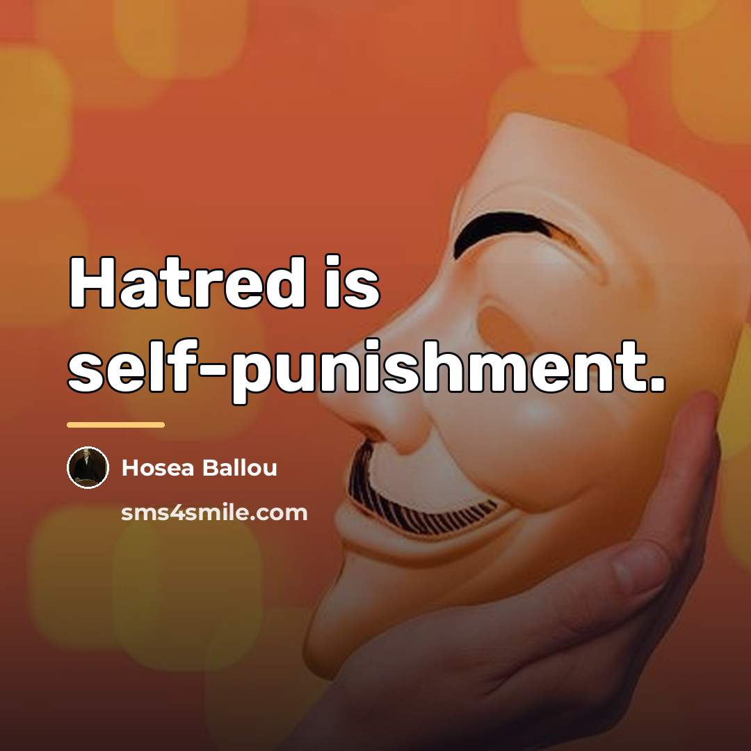 “Hatred is self-punishment.…” quote by Hosea Ballou