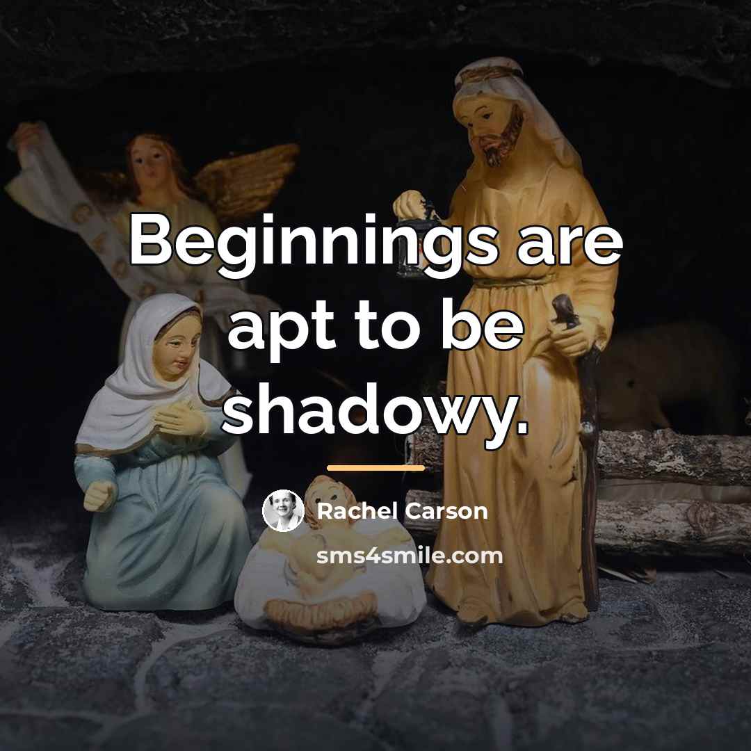 “Beginnings are apt to be shadowy.…” quote by Rachel Carson