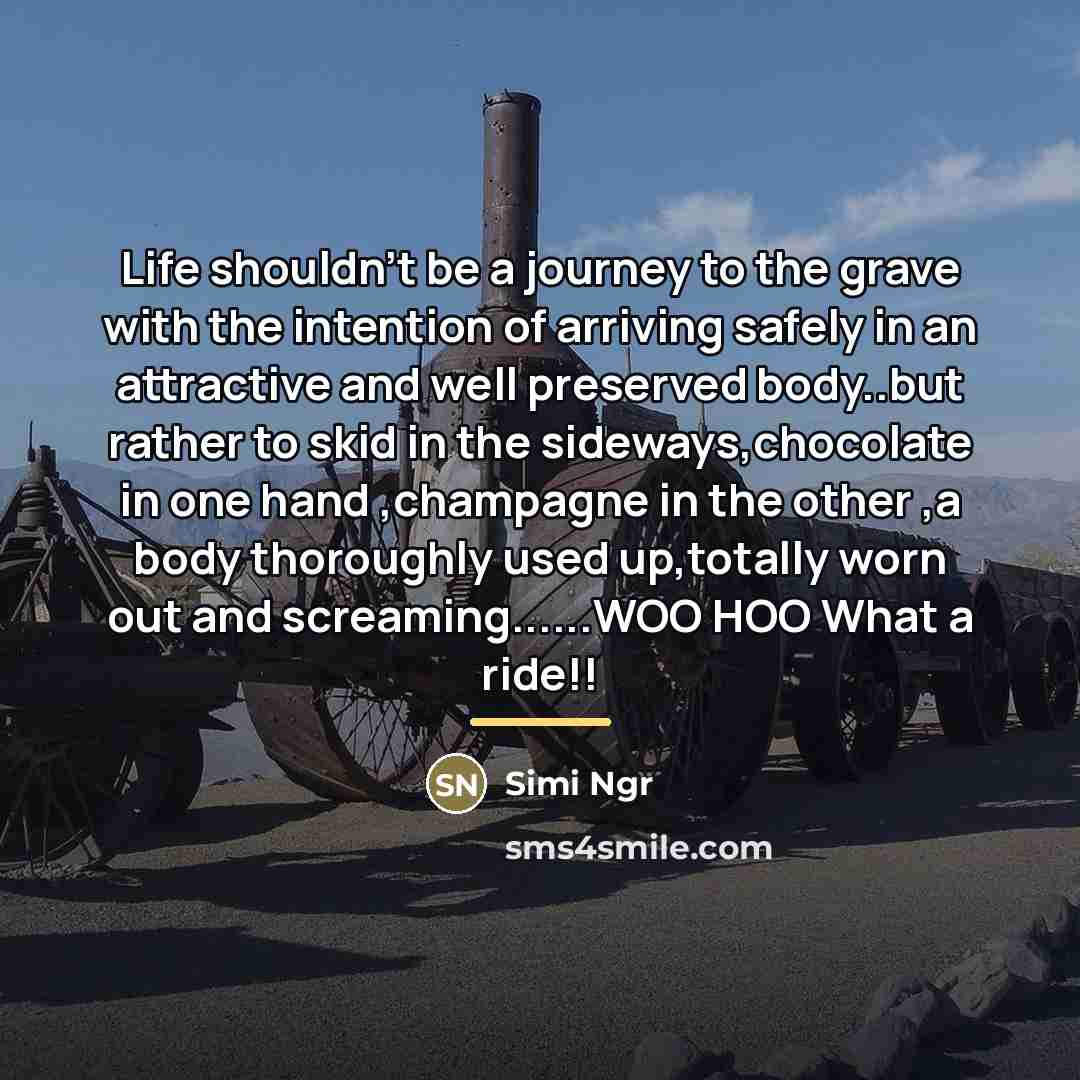 “Life shouldn't be a journey to the grave with the…” quote by Simi Ngr