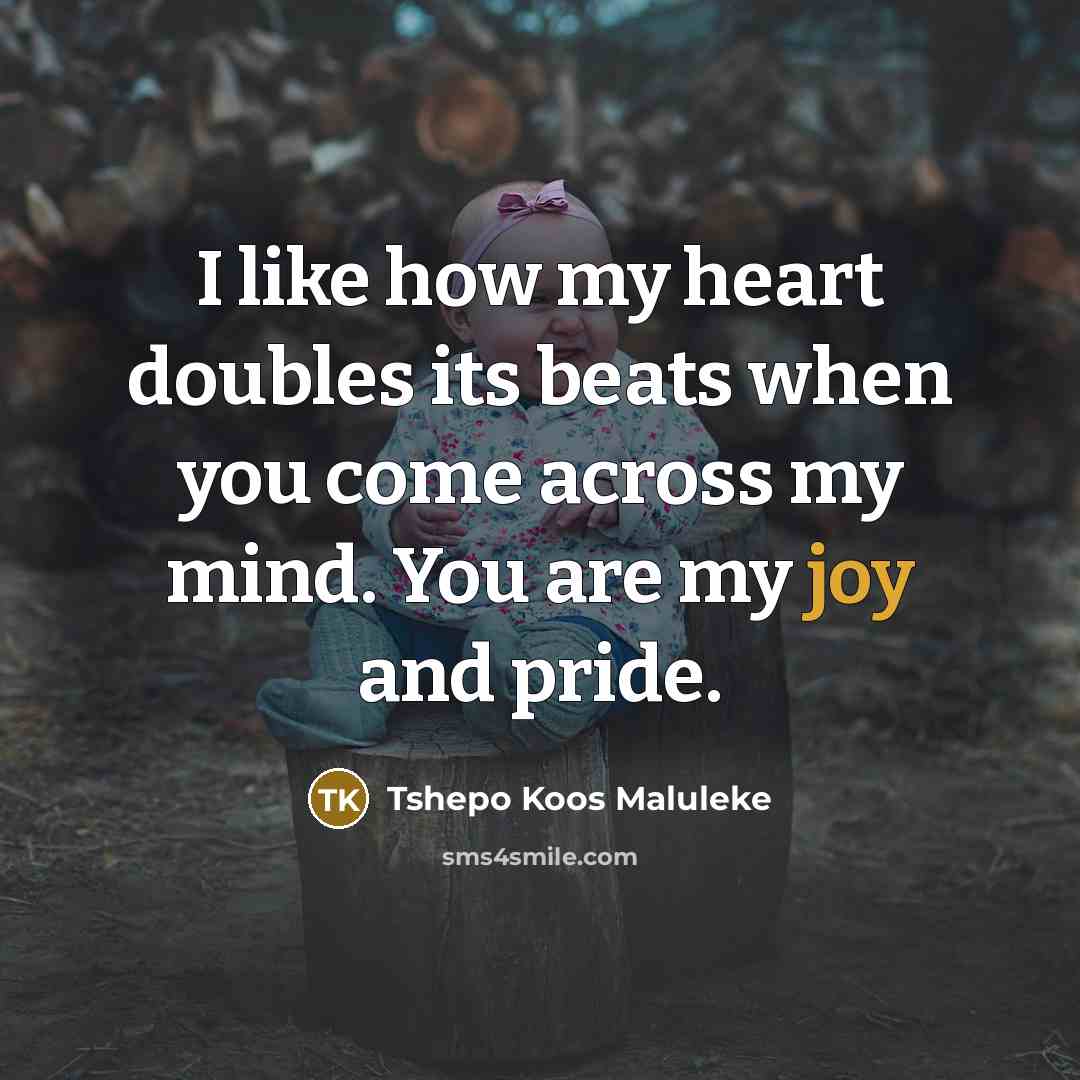 “I like how my heart doubles its beats when you…” quote by Tshepo Koos Maluleke