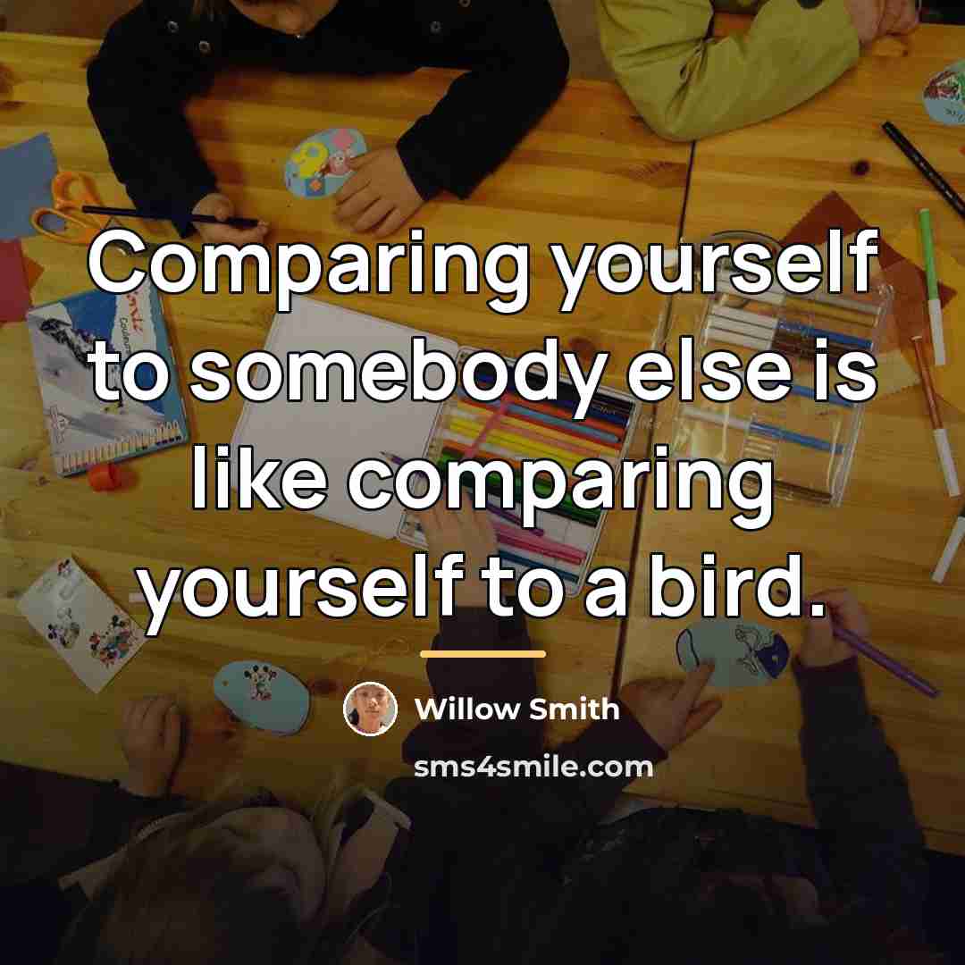 “Comparing yourself to somebody else is like comparing yourself to…” quote by Willow Smith
