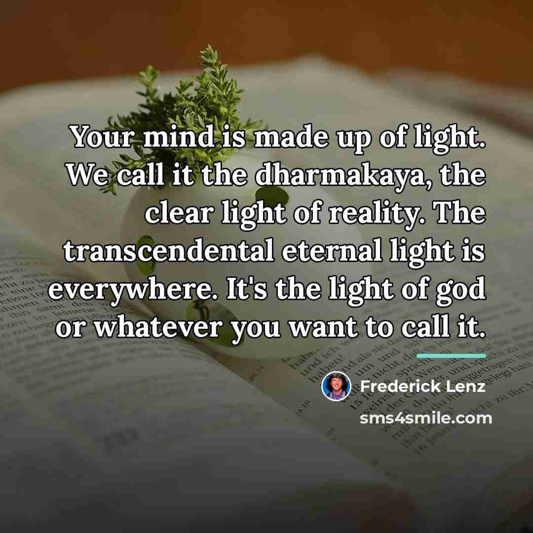 “Your mind is made up of light. We call it…” quote by Frederick Lenz