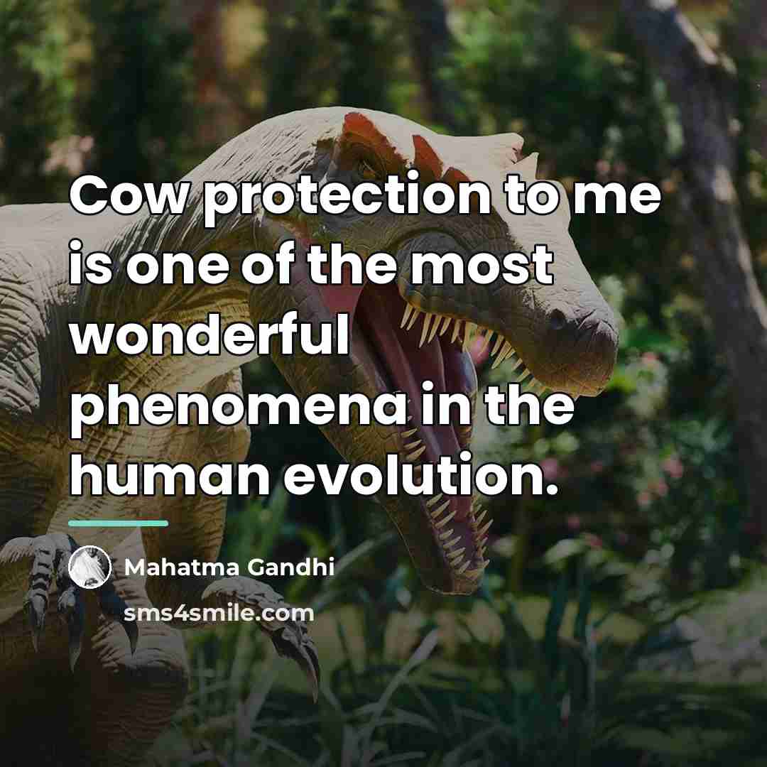 “Cow protection to me is one of the most wonderful…” quote by Mahatma Gandhi