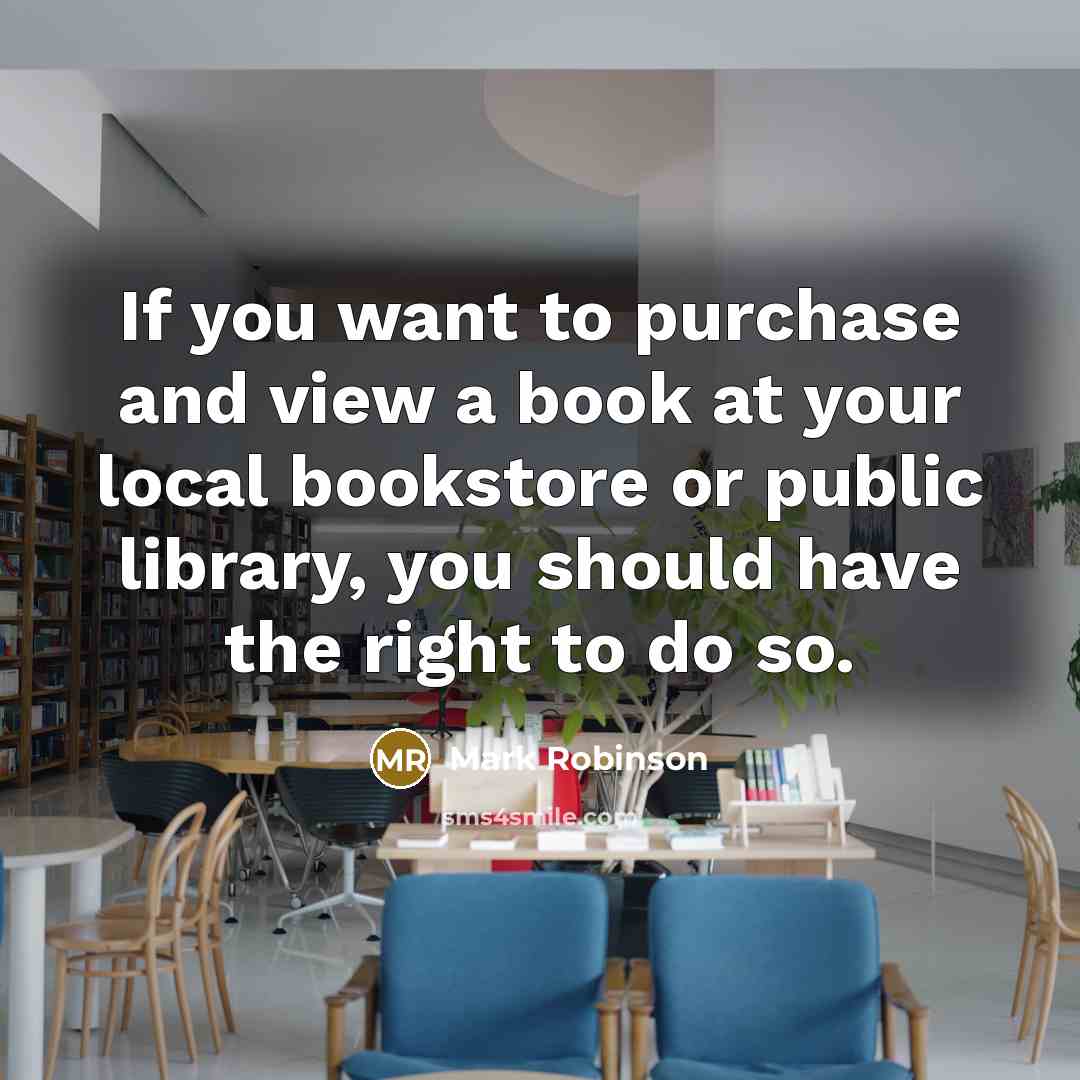 “If you want to purchase and view a book at…” quote by Mark Robinson