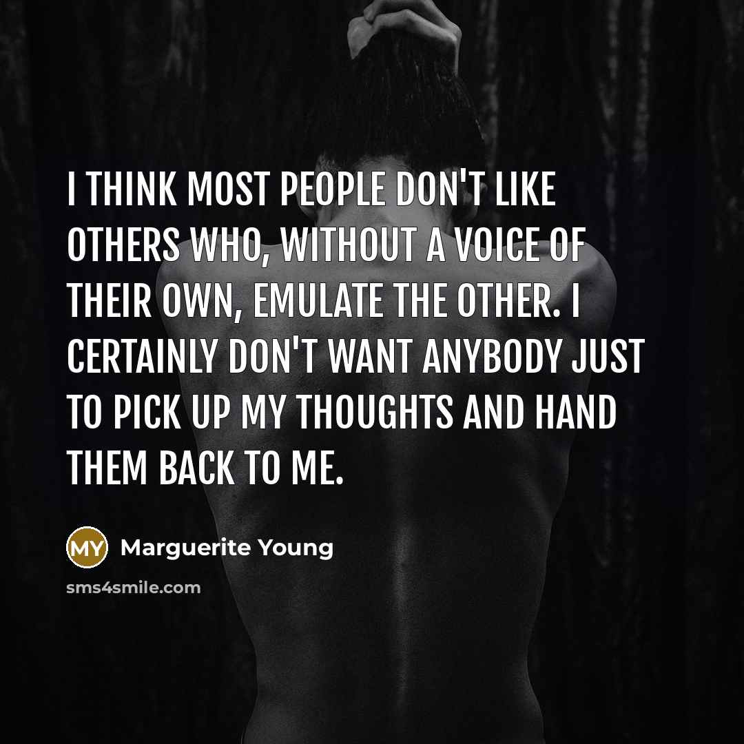 “I think most people don't like others who, without a…” quote by Marguerite Young