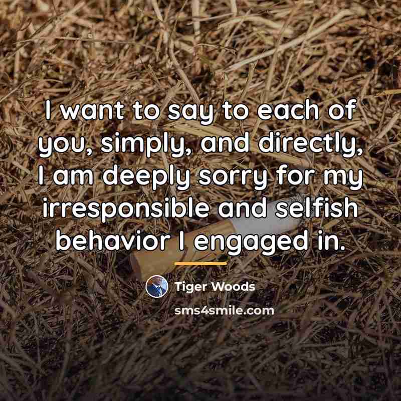 “I want to say to each of you, simply, and…” quote by Tiger Woods