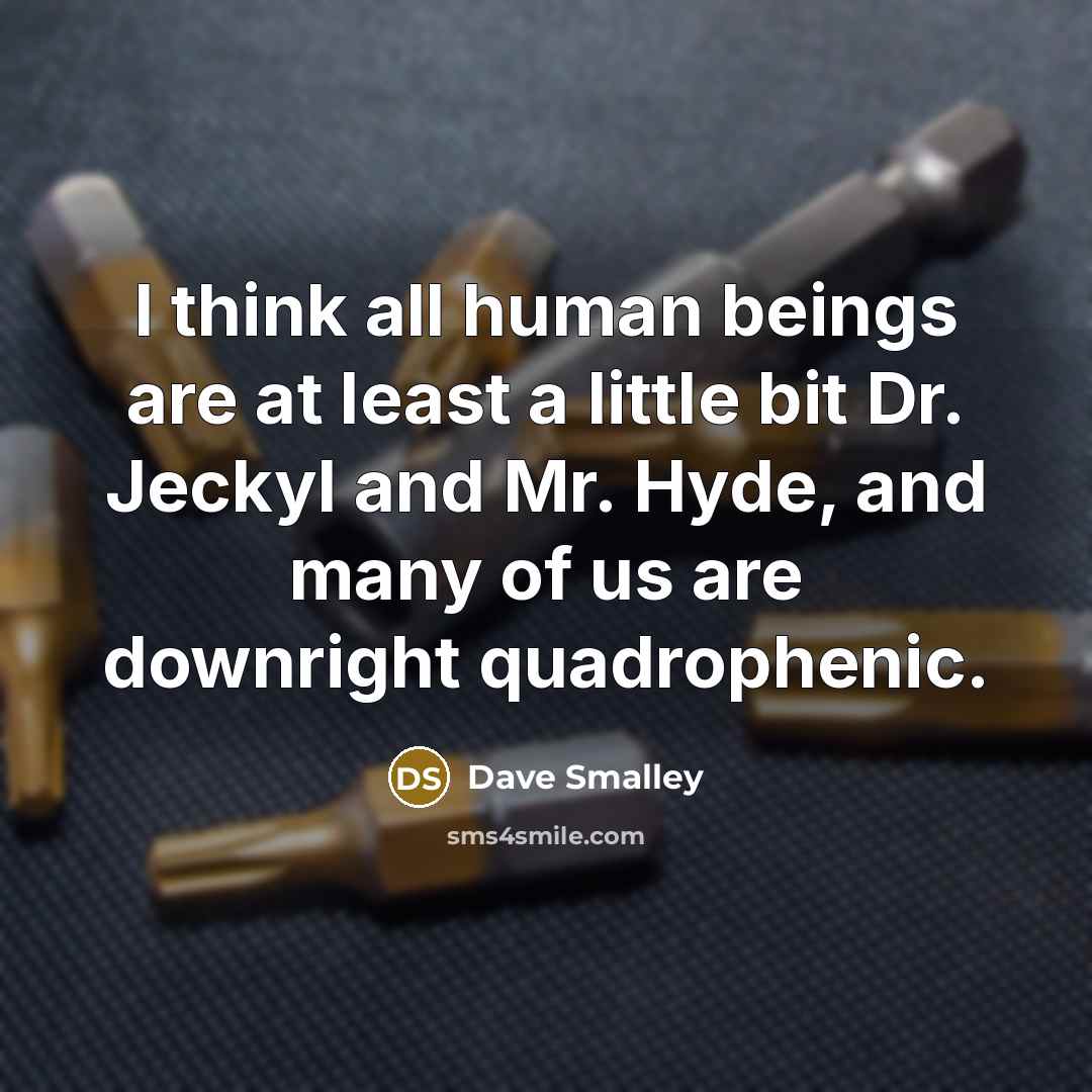 “I think all human beings are at least a little…” quote by Dave Smalley