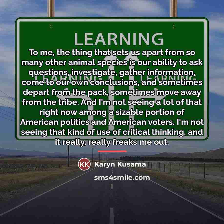 “To me, the thing that sets us apart from so…” quote by Karyn Kusama
