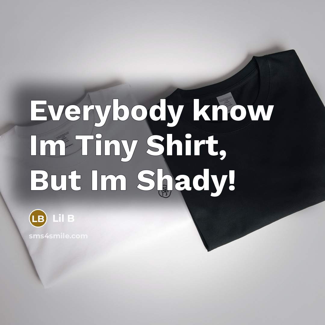 “Everybody know Im Tiny Shirt, But Im Shady!” quote by Lil B