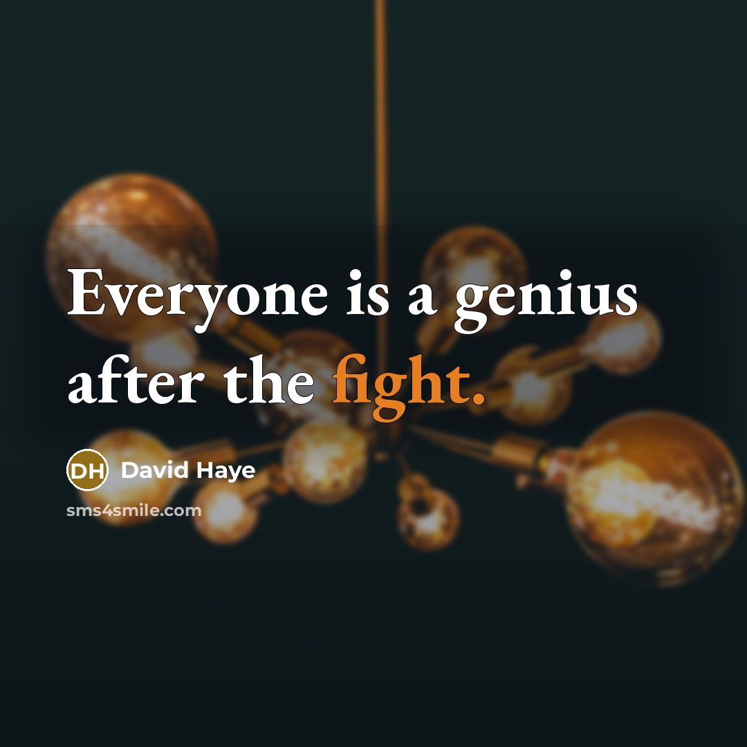 “Everyone is a genius after the fight.…” quote by David Haye