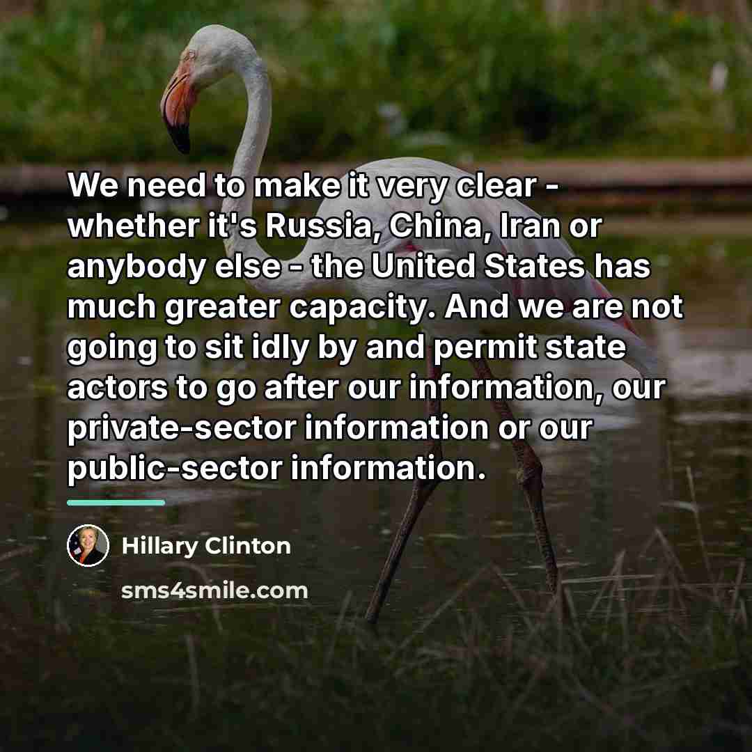 “We need to make it very clear - whether it's…” quote by Hillary Clinton