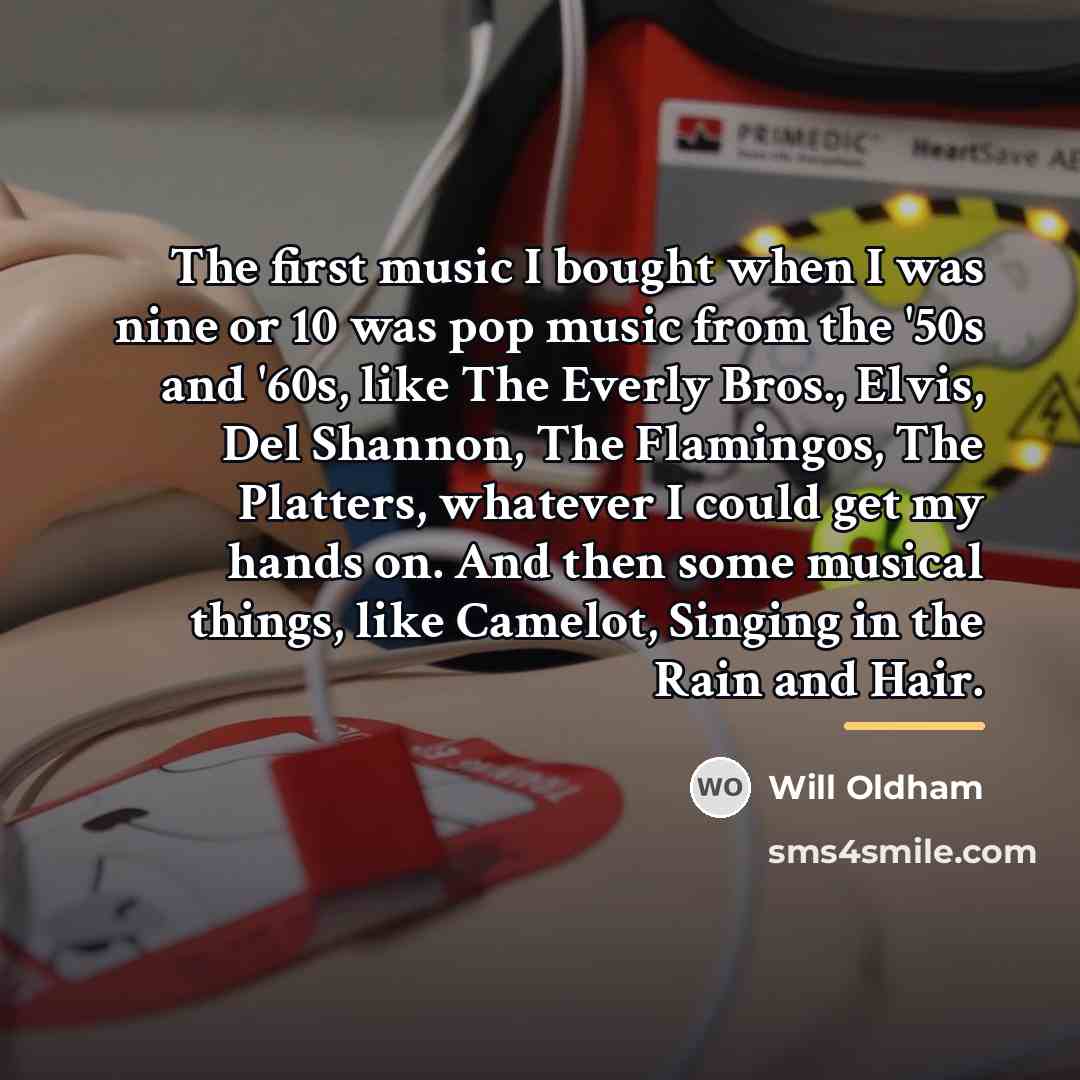 “The first music I bought when I was nine or…” quote by Will Oldham