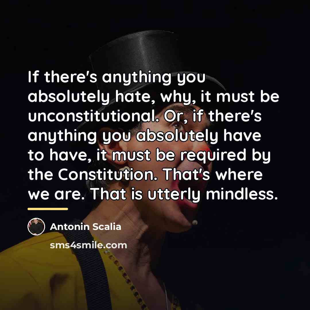“If there's anything you absolutely hate, why, it must be…” quote by Antonin Scalia