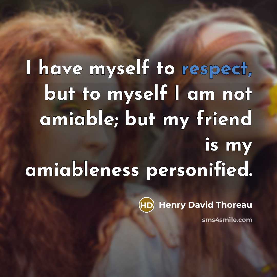 “I have myself to respect, but to myself I am…” quote by Henry David Thoreau