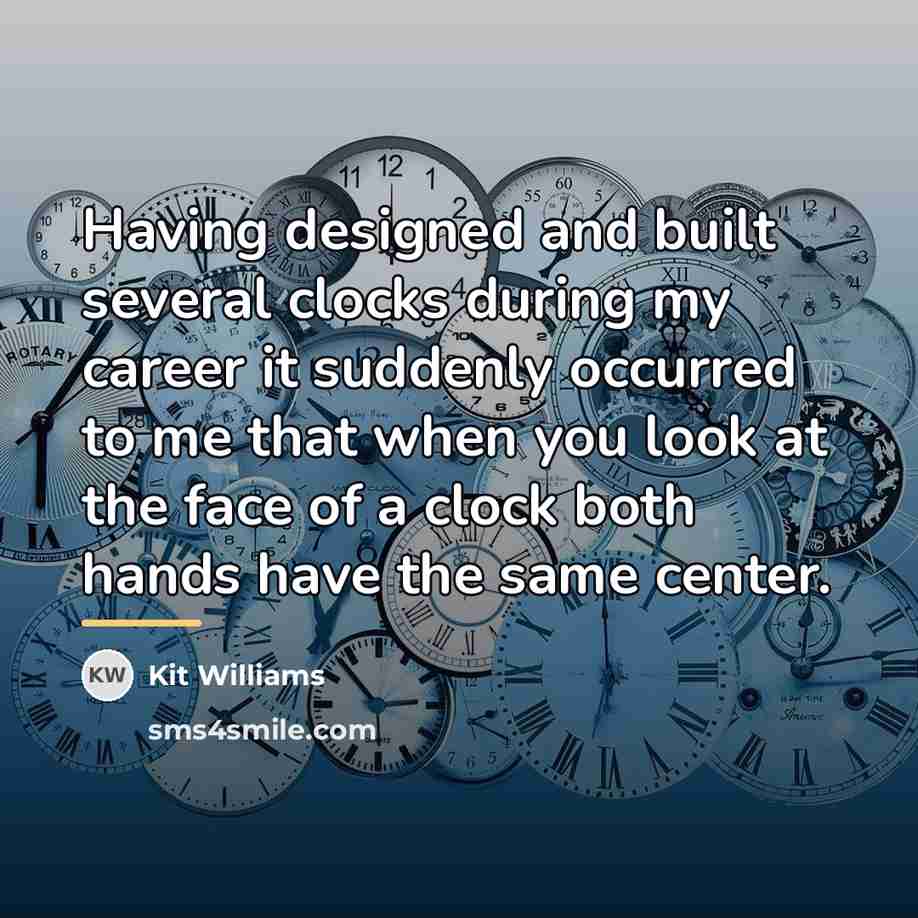 “Having designed and built several clocks during my career it…” quote by Kit Williams