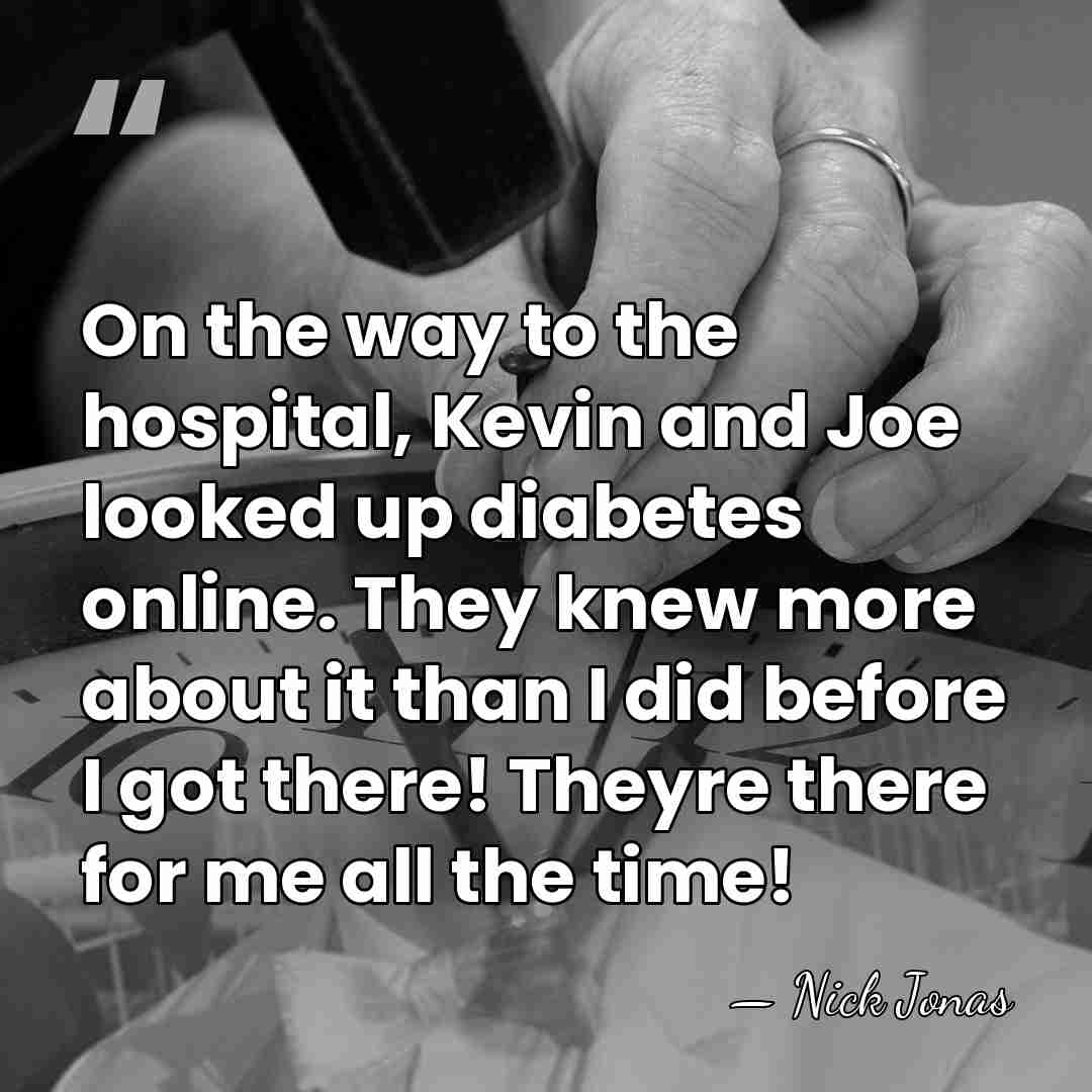 On the way to the hospital, Kevin and Joe looked up diabetes&hellip; - Nick Jonas