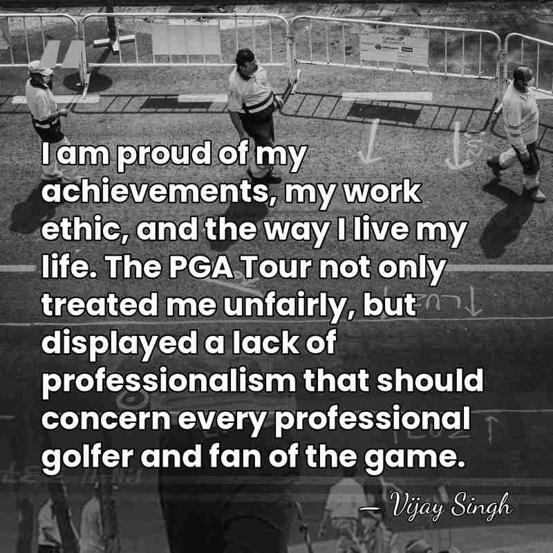 I am proud of my achievements, my work ethic, and the way&hellip; - Vijay Singh