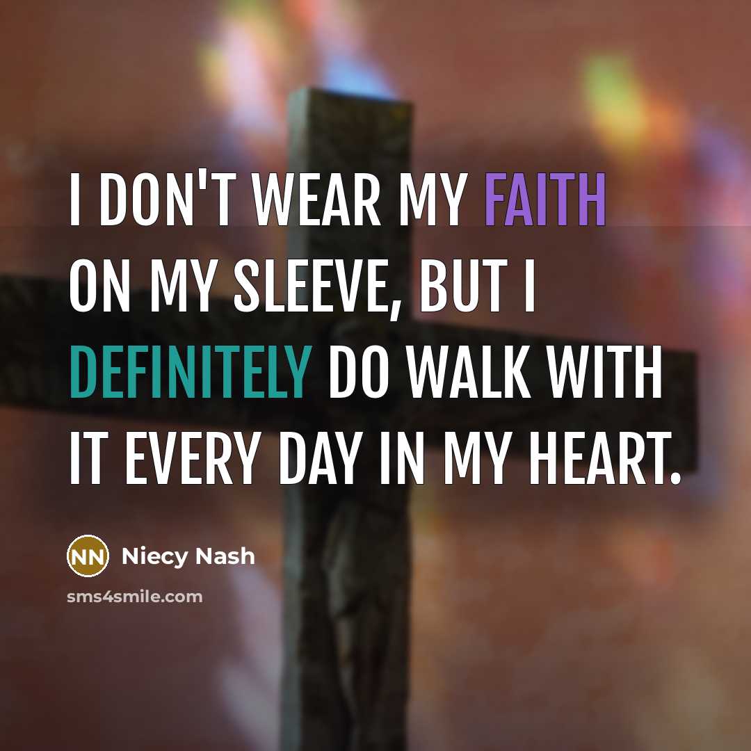 “I don't wear my faith on my sleeve, but I…” quote by Niecy Nash
