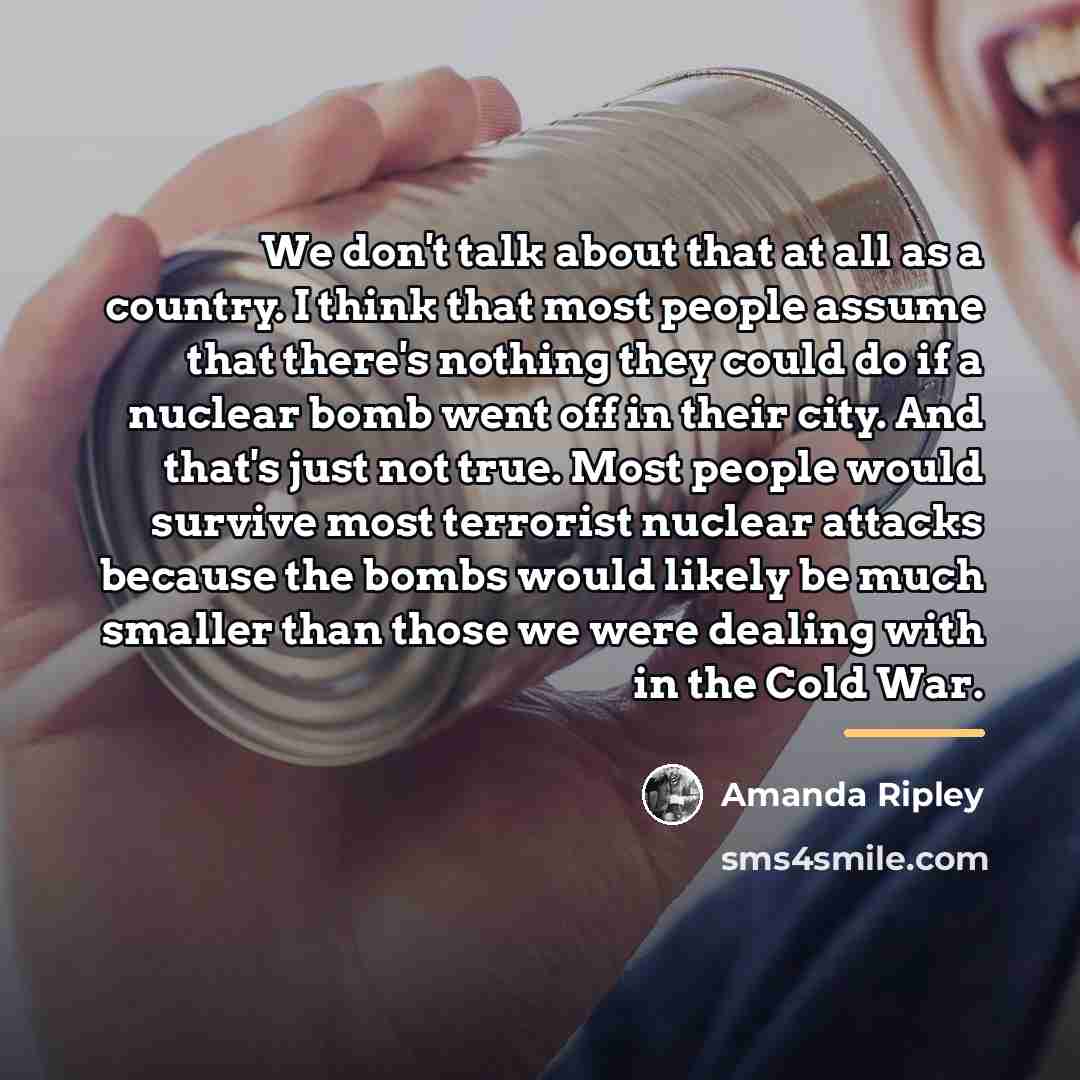 “We don't talk about that at all as a country.…” quote by Amanda Ripley