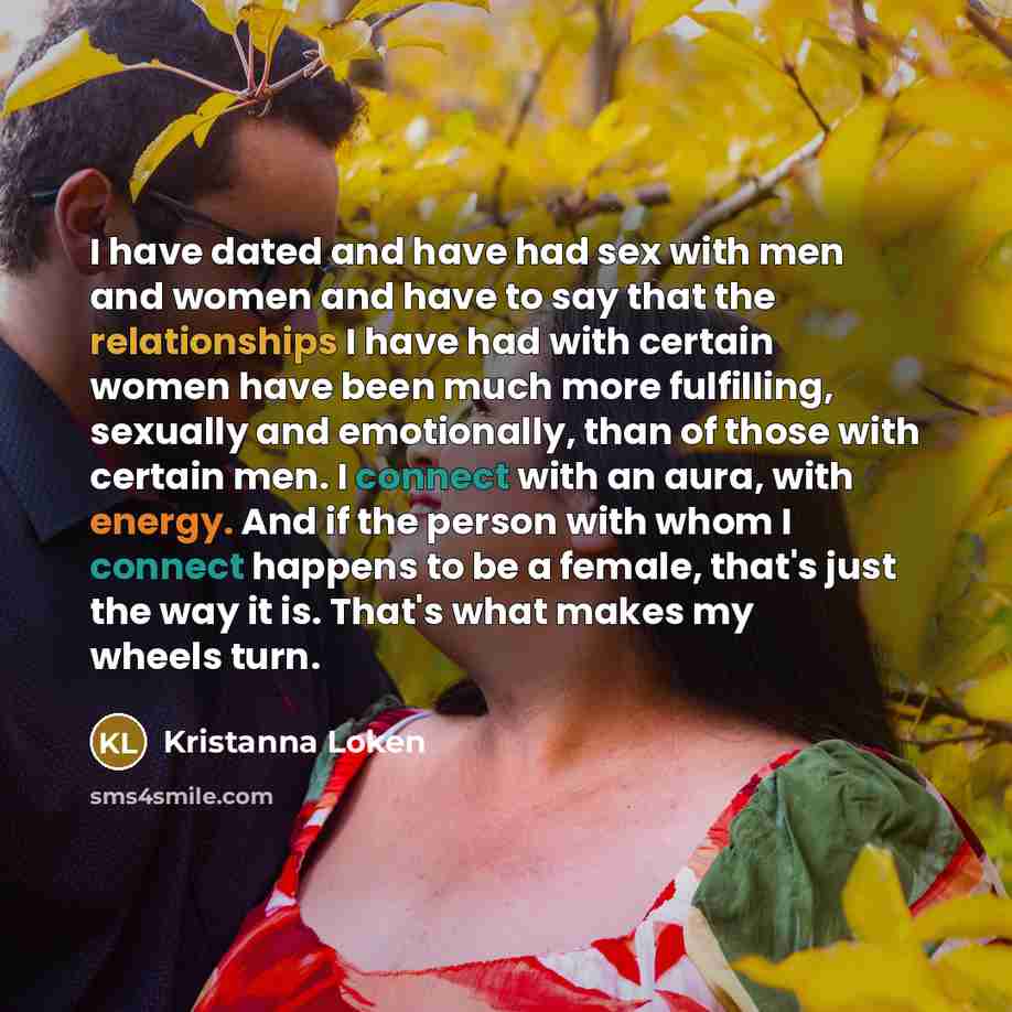 “I have dated and have had sex with men and…” quote by Kristanna Loken