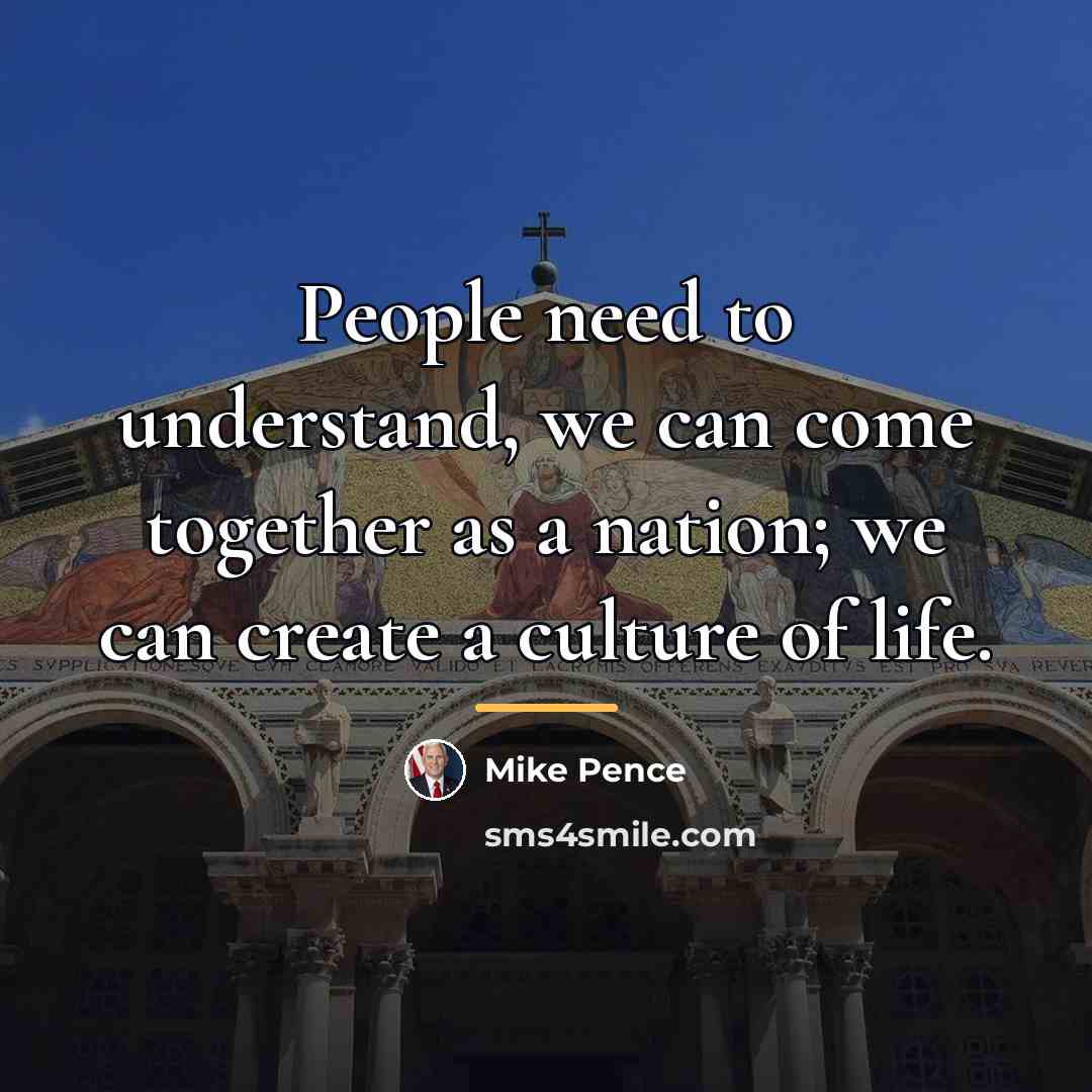 “People need to understand, we can come together as a…” quote by Mike Pence