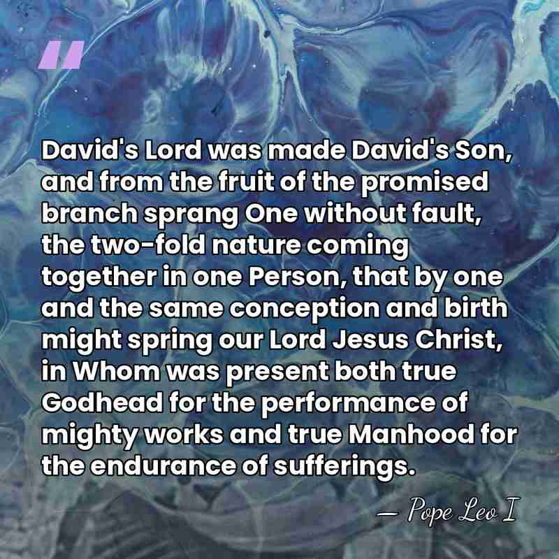 David's Lord was made David's Son, and from the fruit of the&hellip; - Pope Leo I