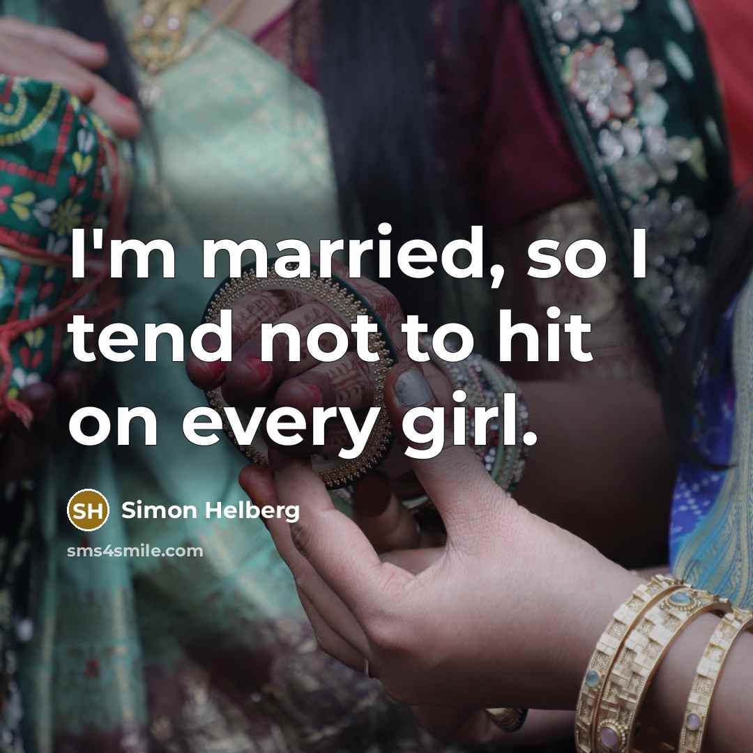 “I'm married, so I tend not to hit on every…” quote by Simon Helberg