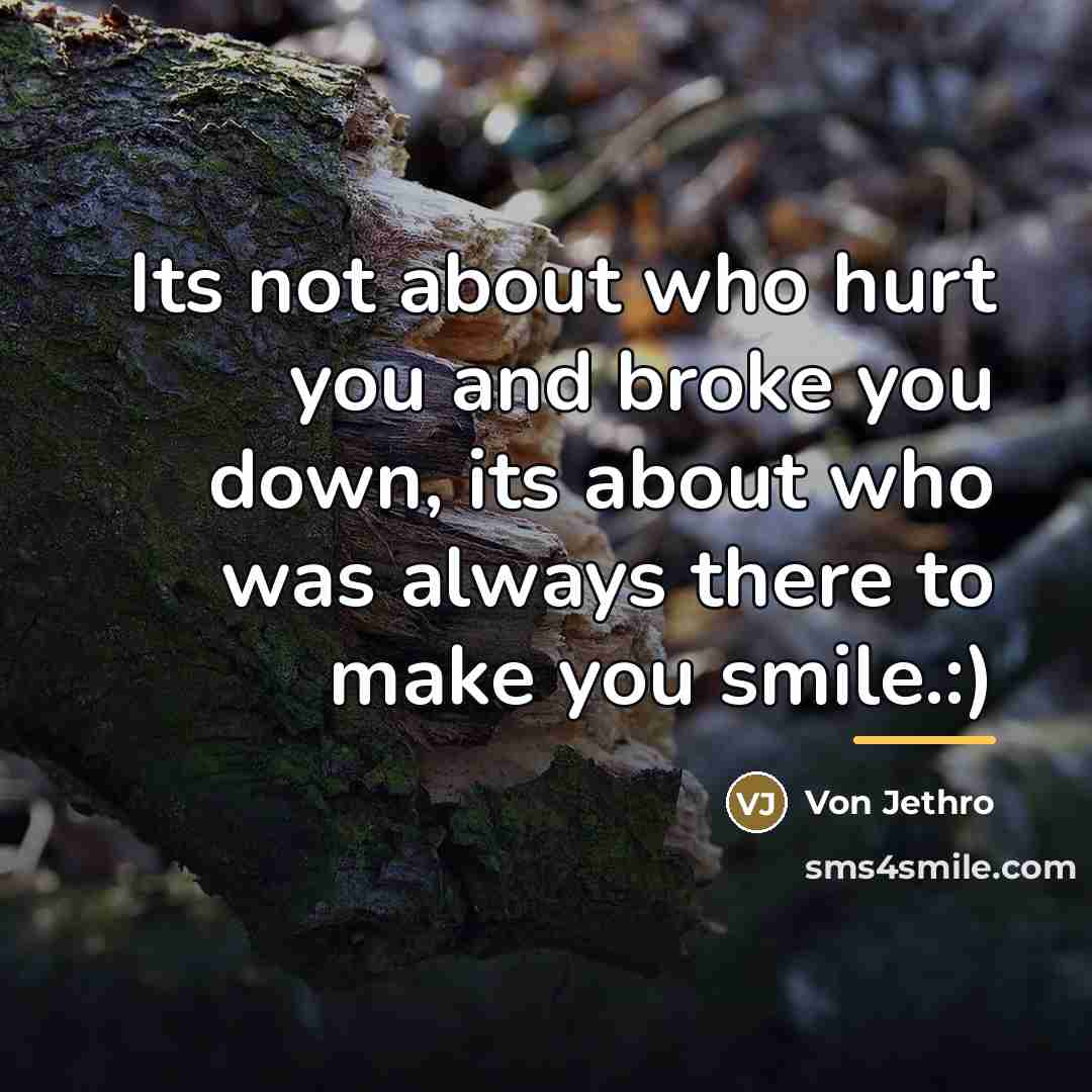 “Its not about who hurt you and broke you down,…” quote by Anonymous