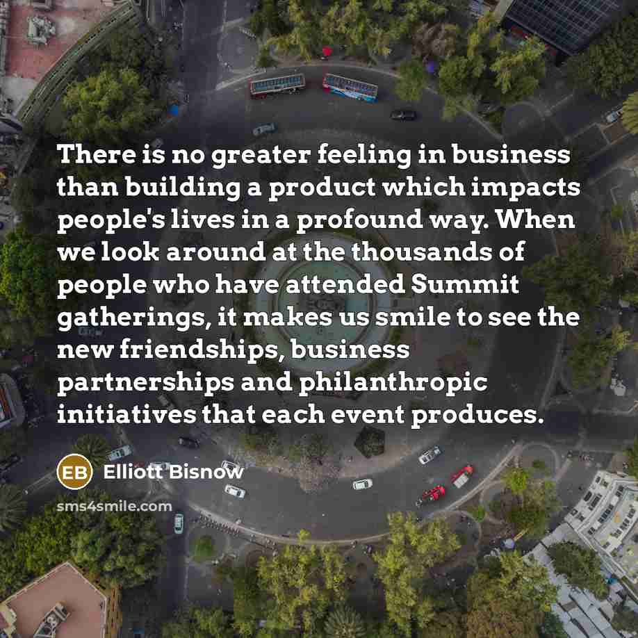 “There is no greater feeling in business than building a…” quote by Elliott Bisnow