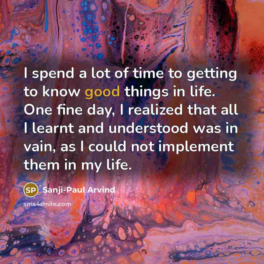 “I spend a lot of time to getting to know…” quote by Sanji-Paul Arvind
