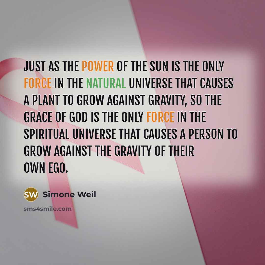 “Just as the power of the sun is the only…” quote by Simone Weil