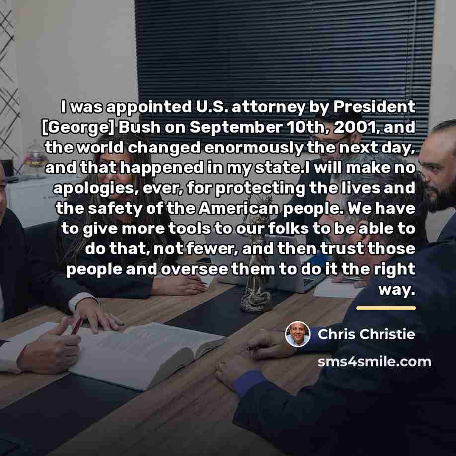 “I was appointed U.S. attorney by President [George] Bush on…” quote by Chris Christie