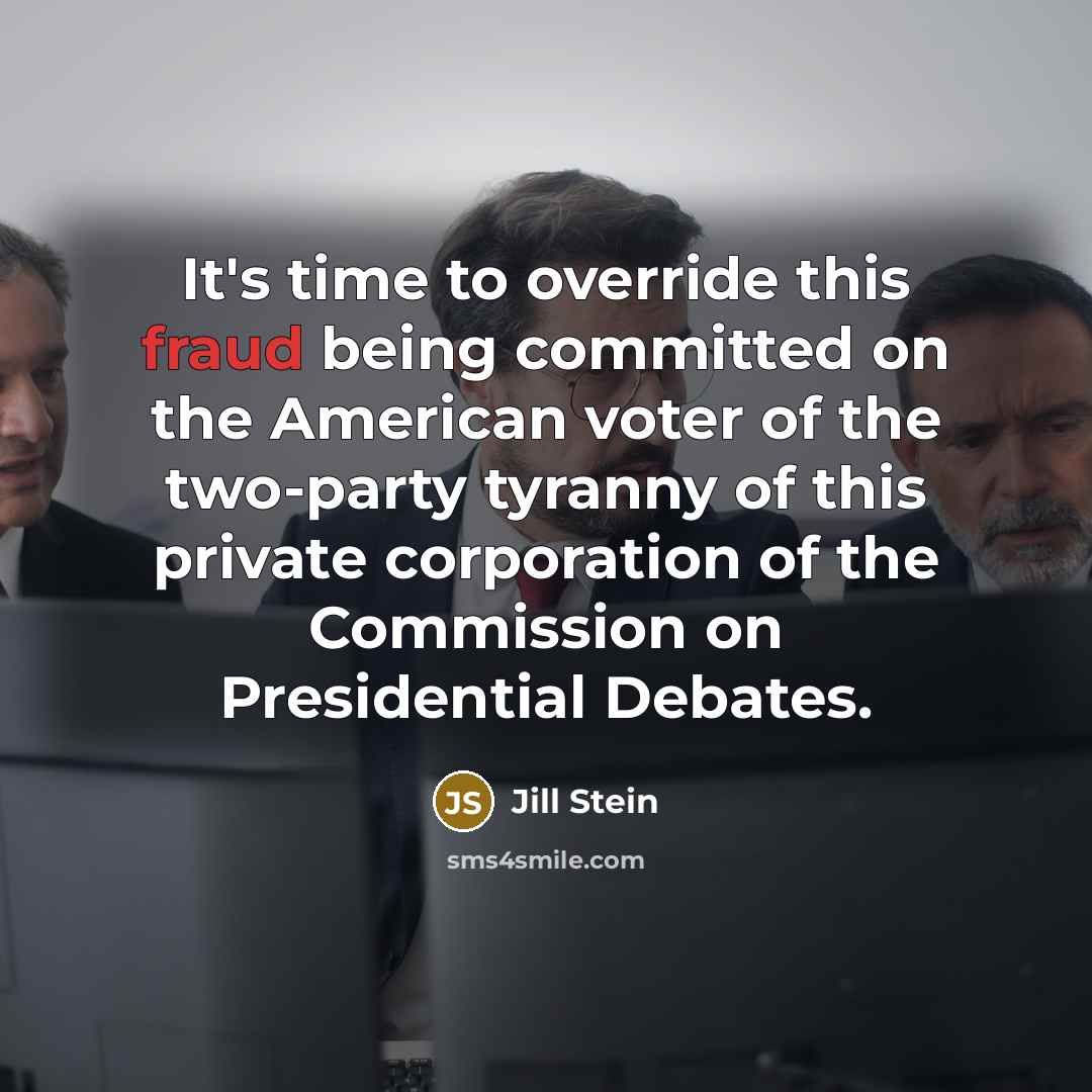 “It's time to override this fraud being committed on the…” quote by Jill Stein