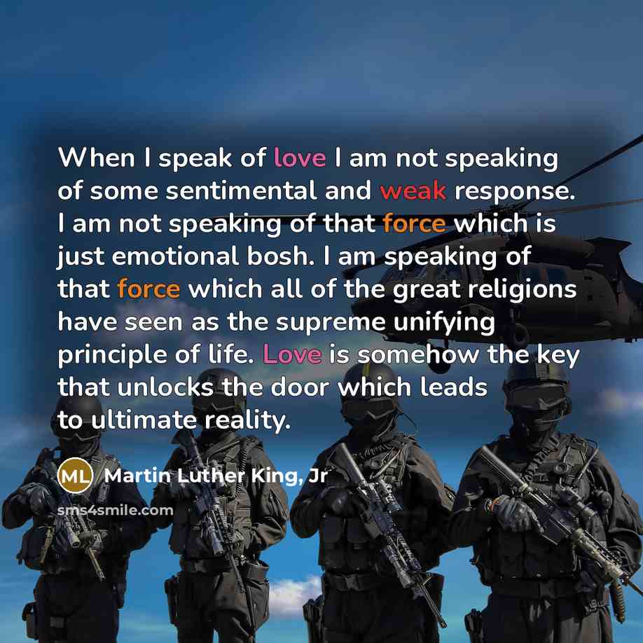 “"When I speak of love I am not speaking of…” quote by Martin Luther King, Jr
