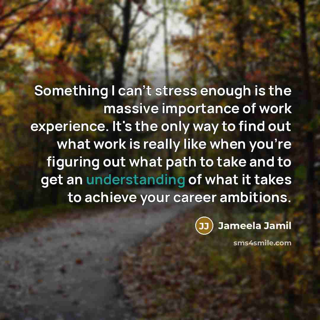 “Something I can't stress enough is the massive importance of…” quote by Jameela Jamil
