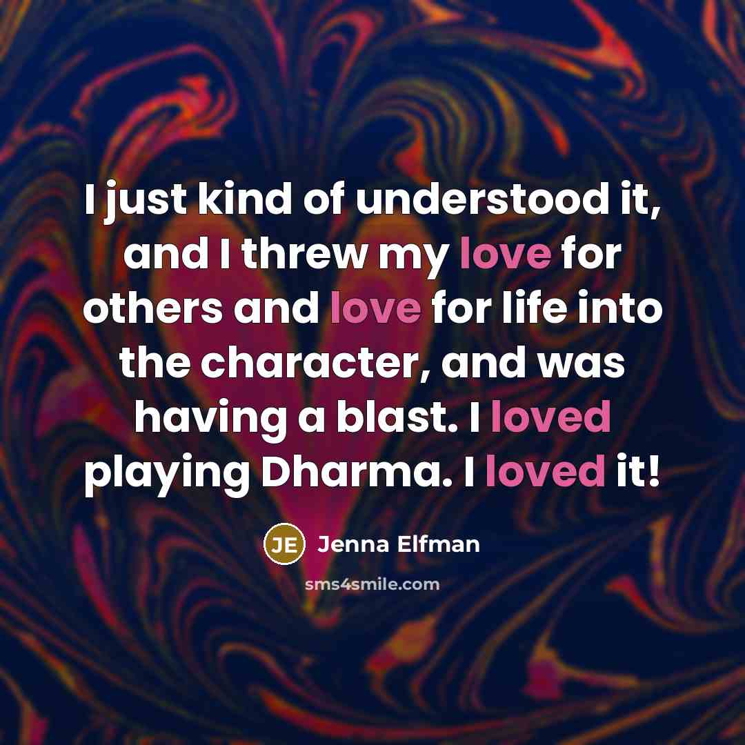 “I just kind of understood it, and I threw my…” quote by Jenna Elfman