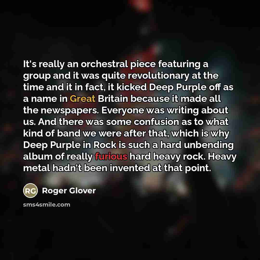 “It's really an orchestral piece featuring a group and it…” quote by Roger Glover