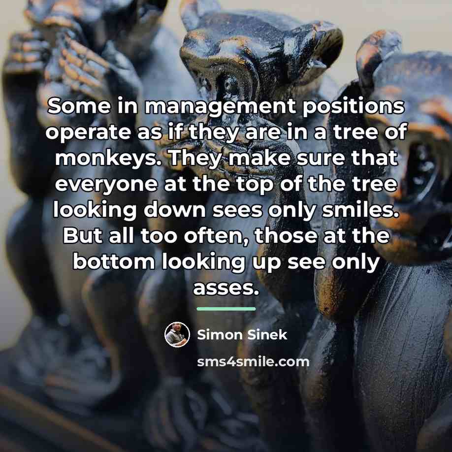 “Some in management positions operate as if they are in…” quote by Simon Sinek