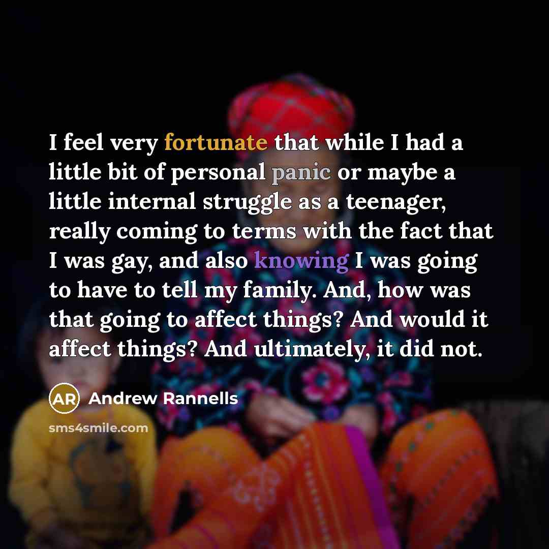 “I feel very fortunate that while I had a little…” quote by Andrew Rannells