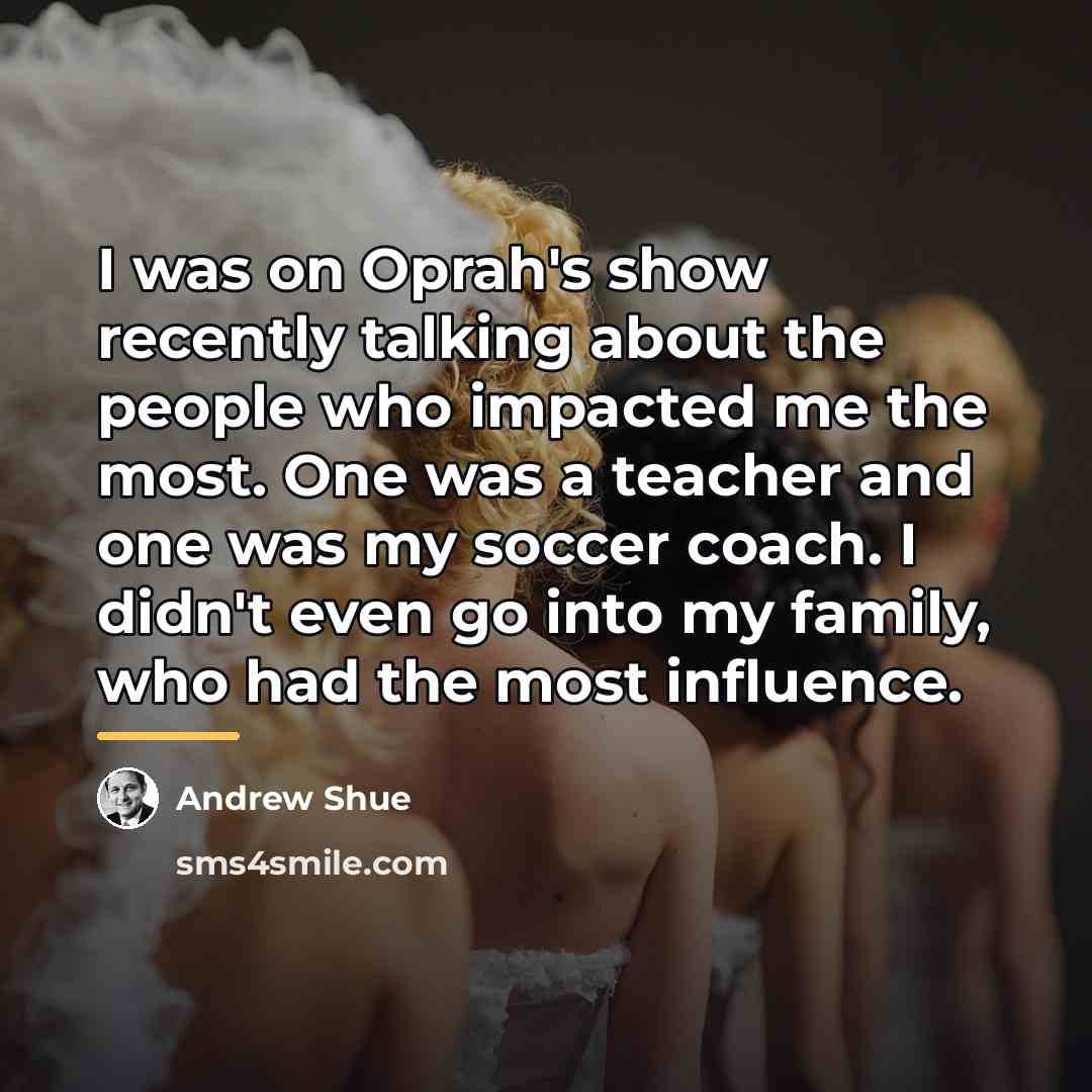 “I was on Oprah's show recently talking about the people…” quote by Andrew Shue