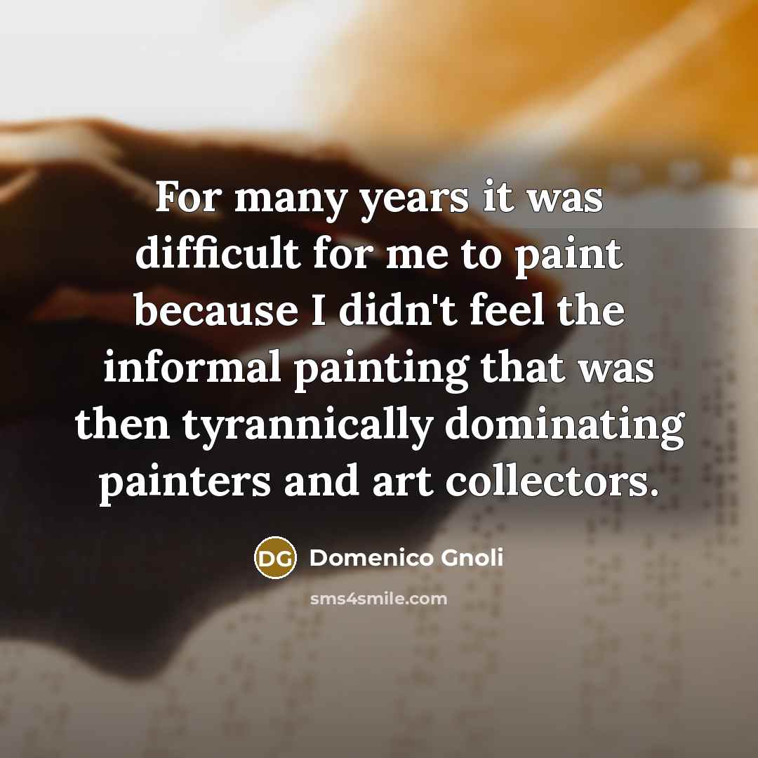 “For many years it was difficult for me to paint…” quote by Domenico Gnoli