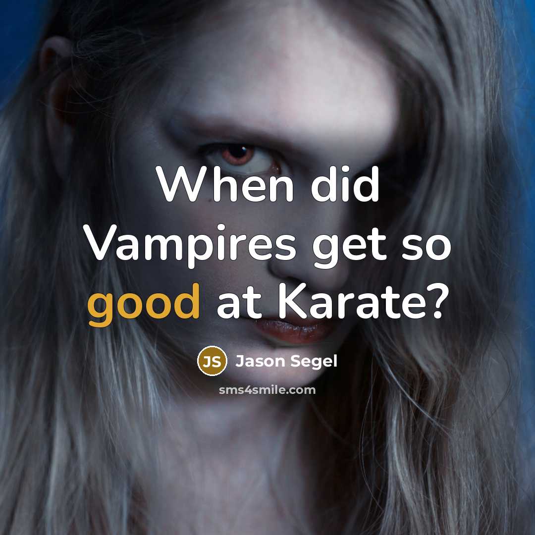 “When did Vampires get so good at Karate?…” quote by Jason Segel