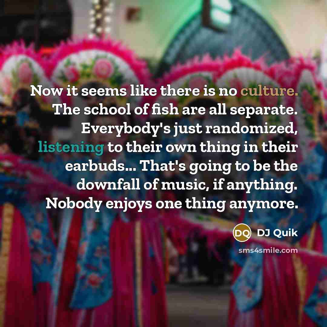 “Now it seems like there is no culture. The school…” quote by DJ Quik