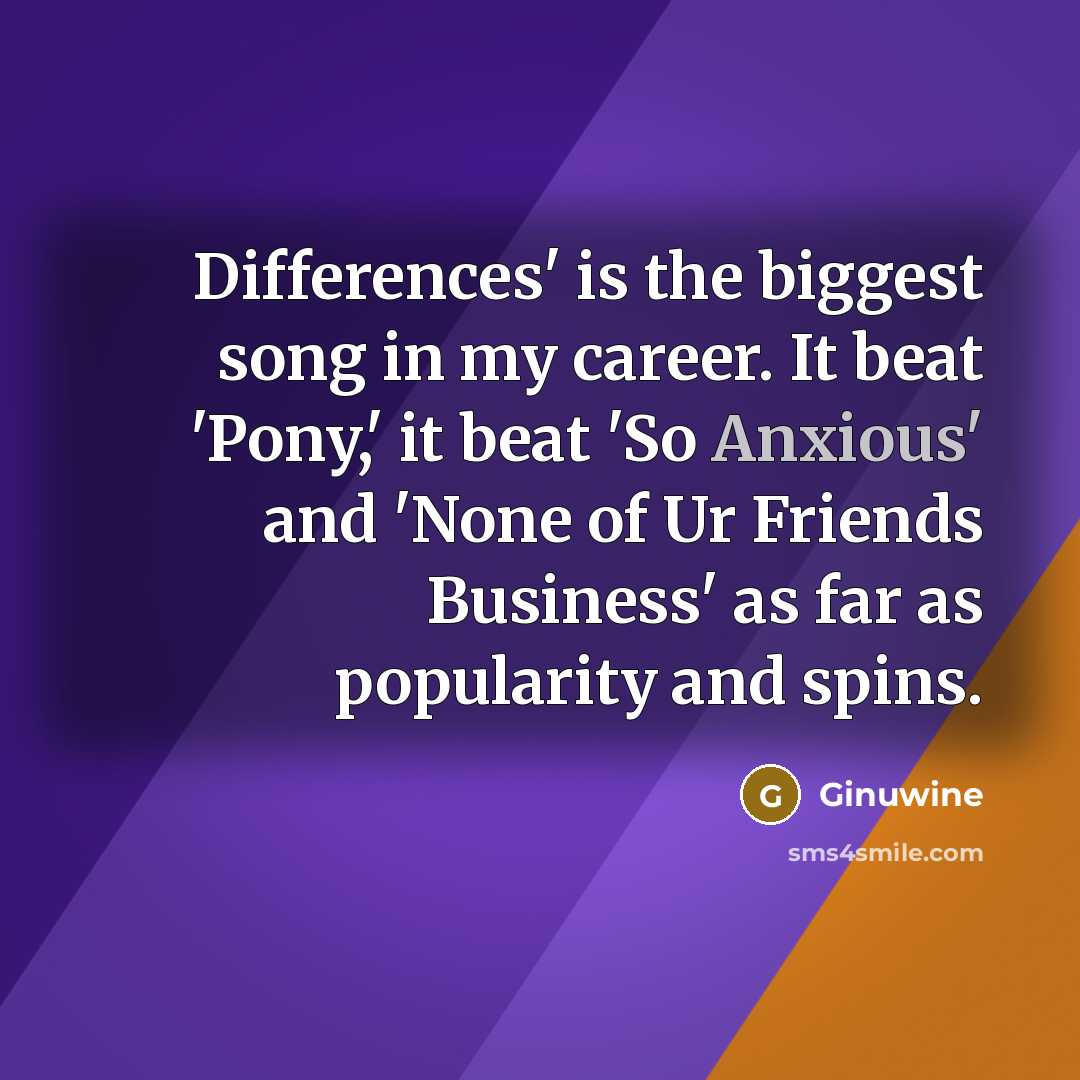 “Differences' is the biggest song in my career. It beat…” quote by Ginuwine