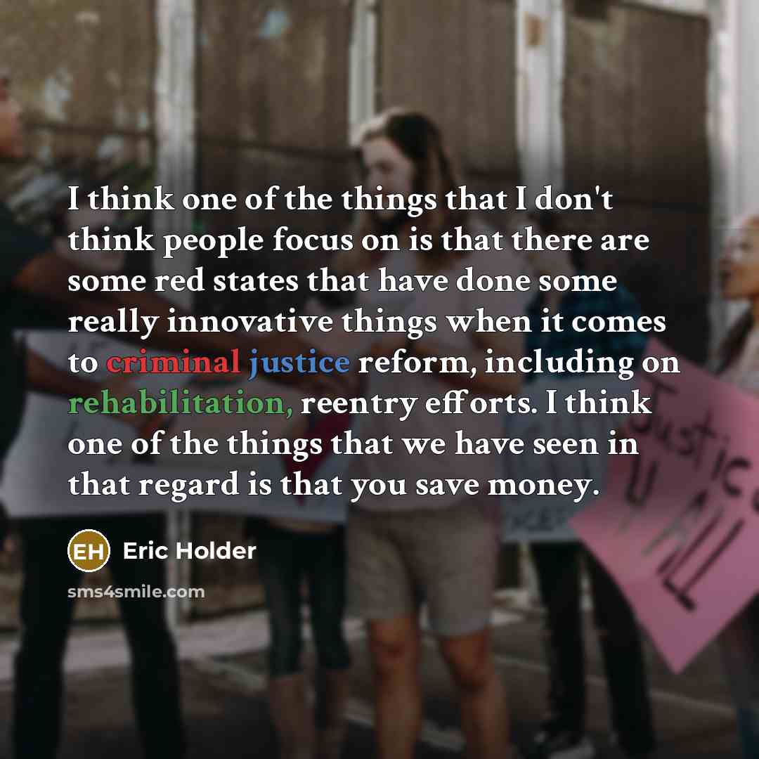 “I think one of the things that I don't think…” quote by Eric Holder