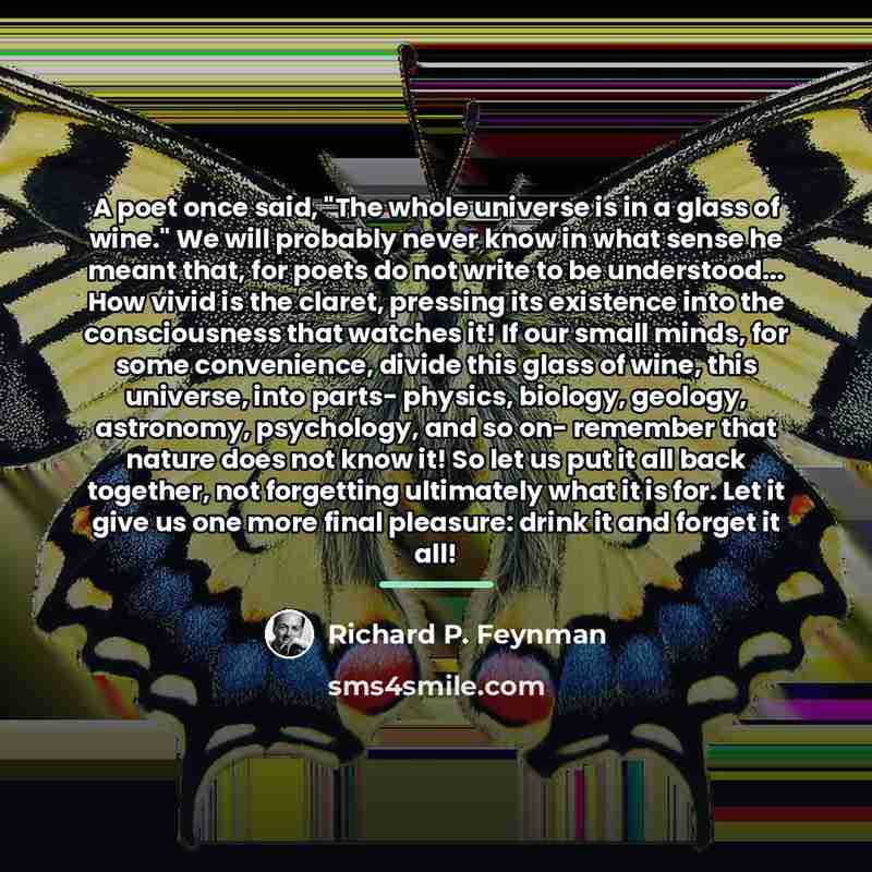 “A poet once said, "The whole universe is in a…” quote by Richard P. Feynman