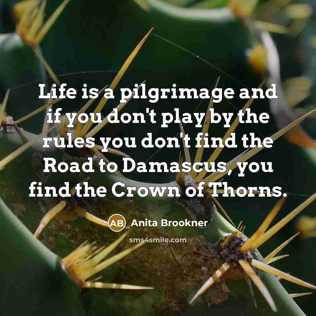 “Life is a pilgrimage and if you don't play by…” quote by Anita Brookner