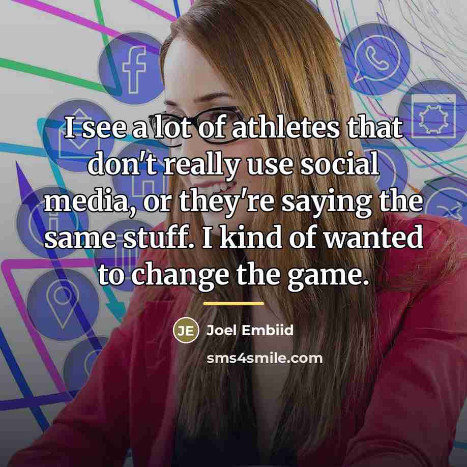 “I see a lot of athletes that don't really use…” quote by Joel Embiid