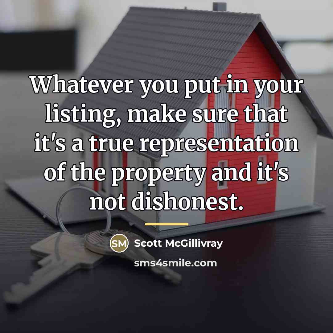 “Whatever you put in your listing, make sure that it's…” quote by Scott McGillivray